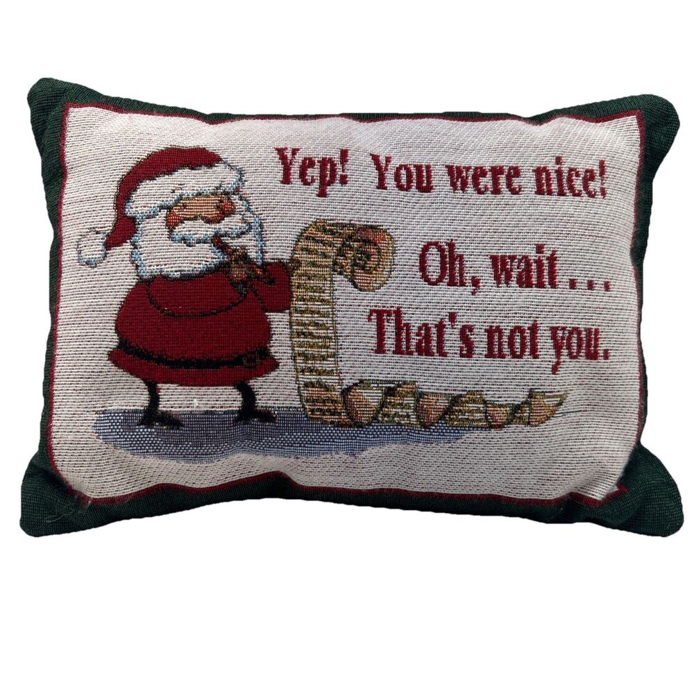 Christmas Santa Humor Tapestry Small Throw‎ Decorative Pillow